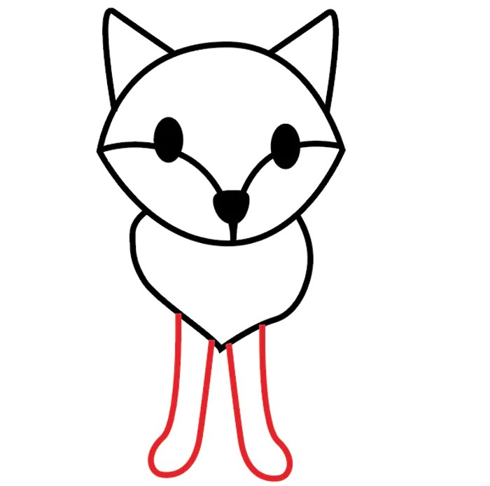 рисуем лису поэтапно для детей