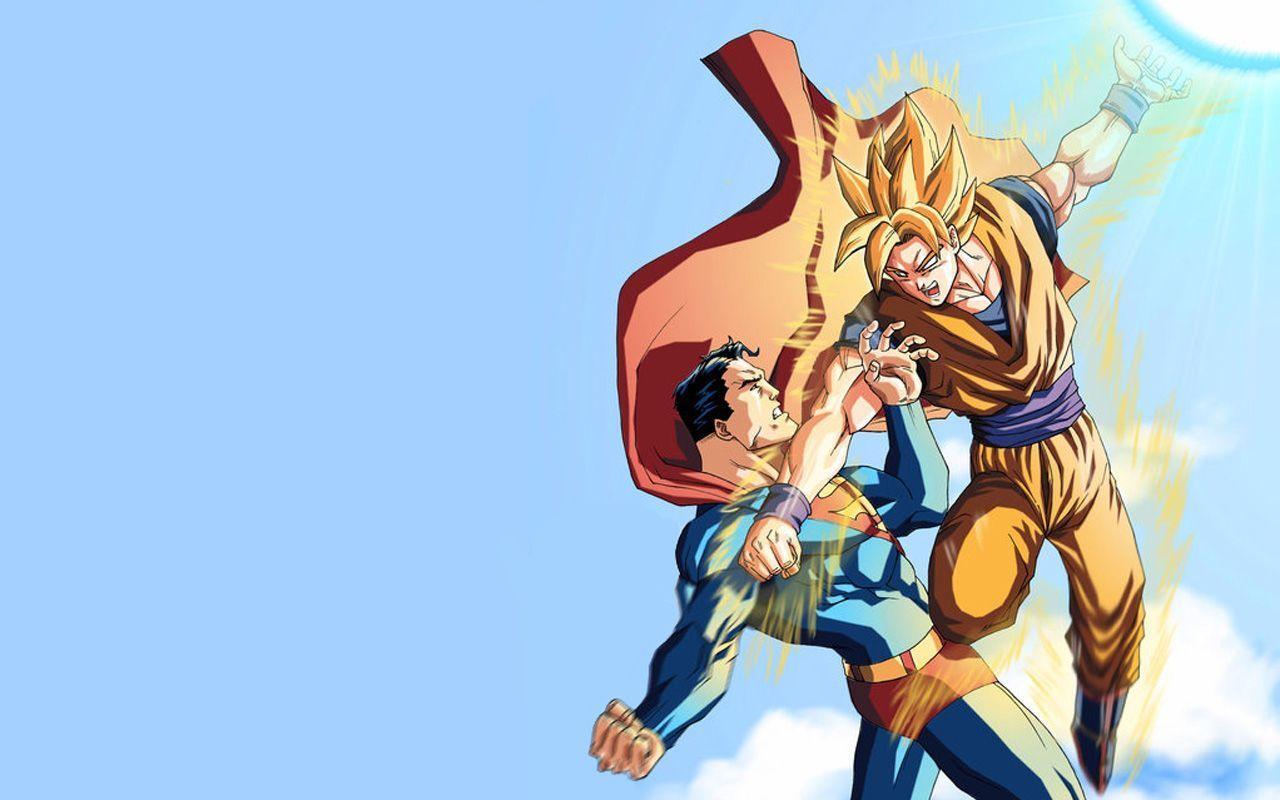 Goku Vs Superman Wallpapers Top Free Goku Vs Superman Backgrounds Wallpaperaccess