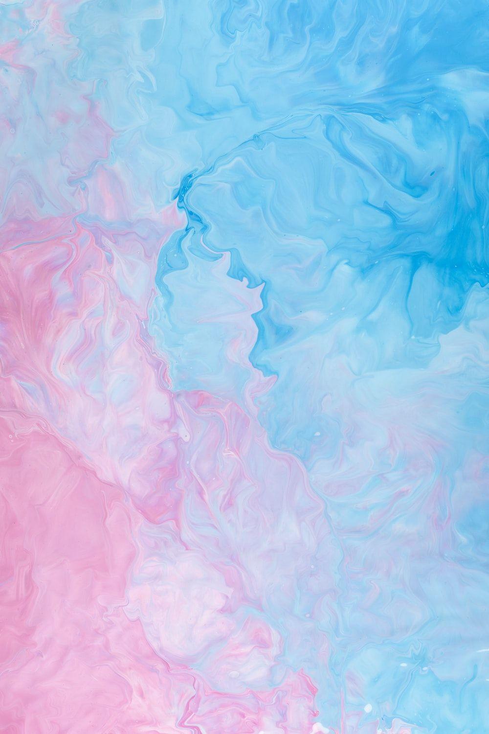 Pastel pink and blue wallpaper