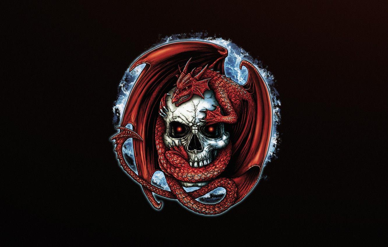 Skull And Dragon Wallpapers Top Free Skull And Dragon Backgrounds Wallpaperaccess