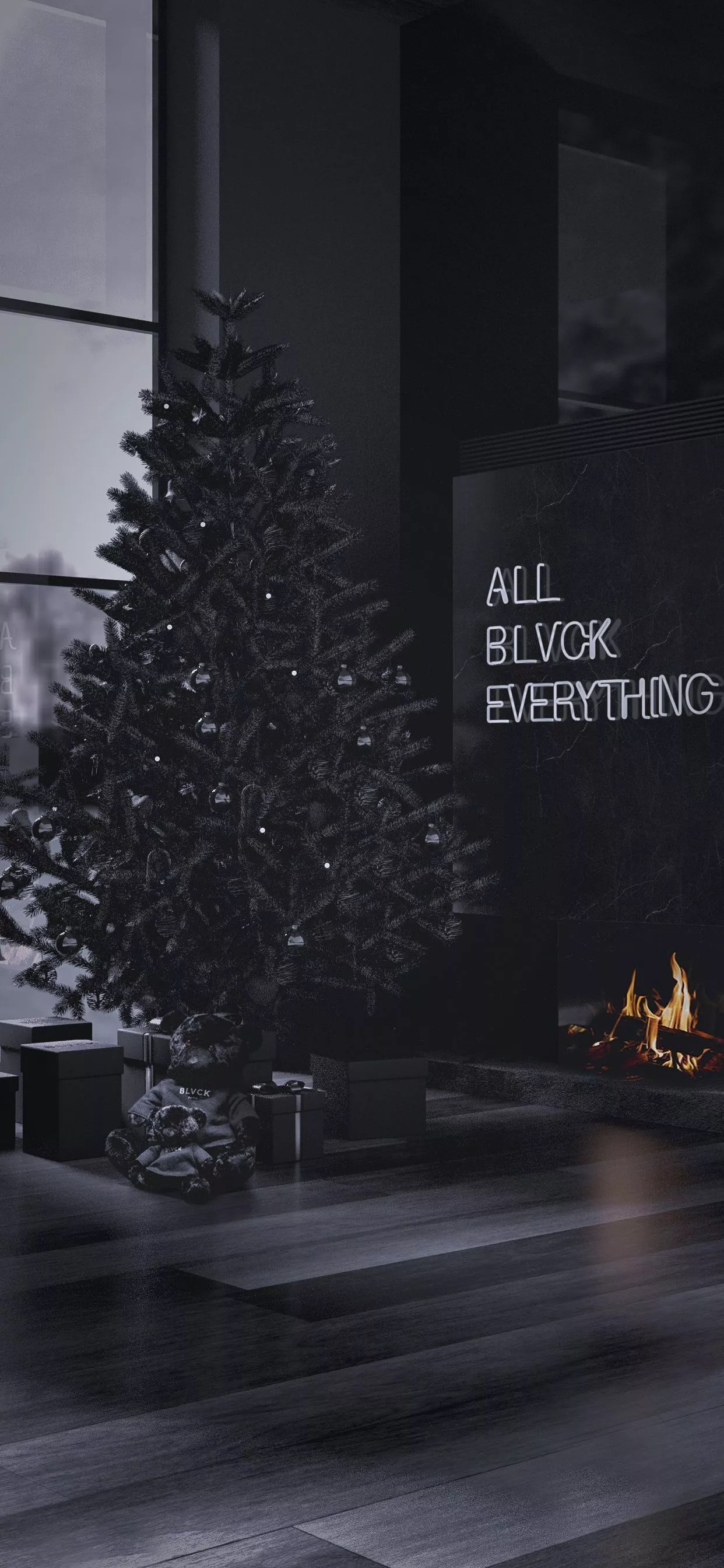 christmas dark wallpaper
