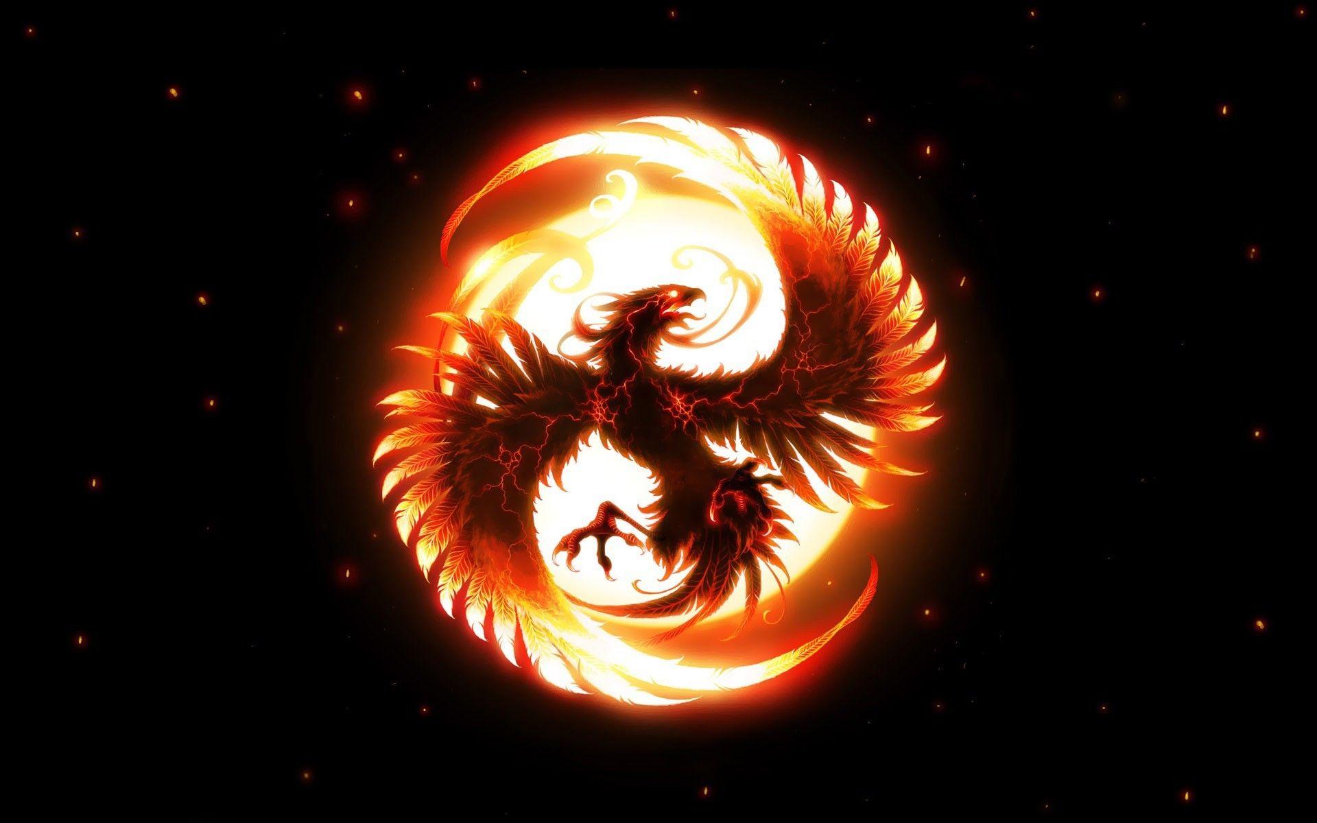 Wallpaper phoenix bird