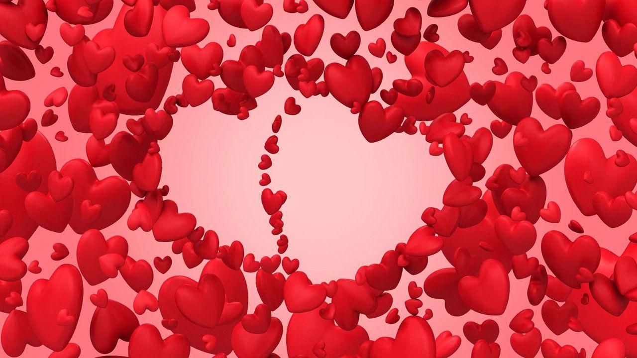 Cute red heart wallpaper