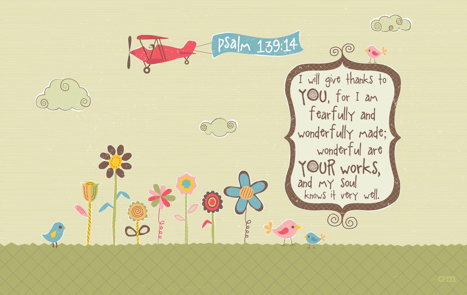 Wallpaper psalm 139 14