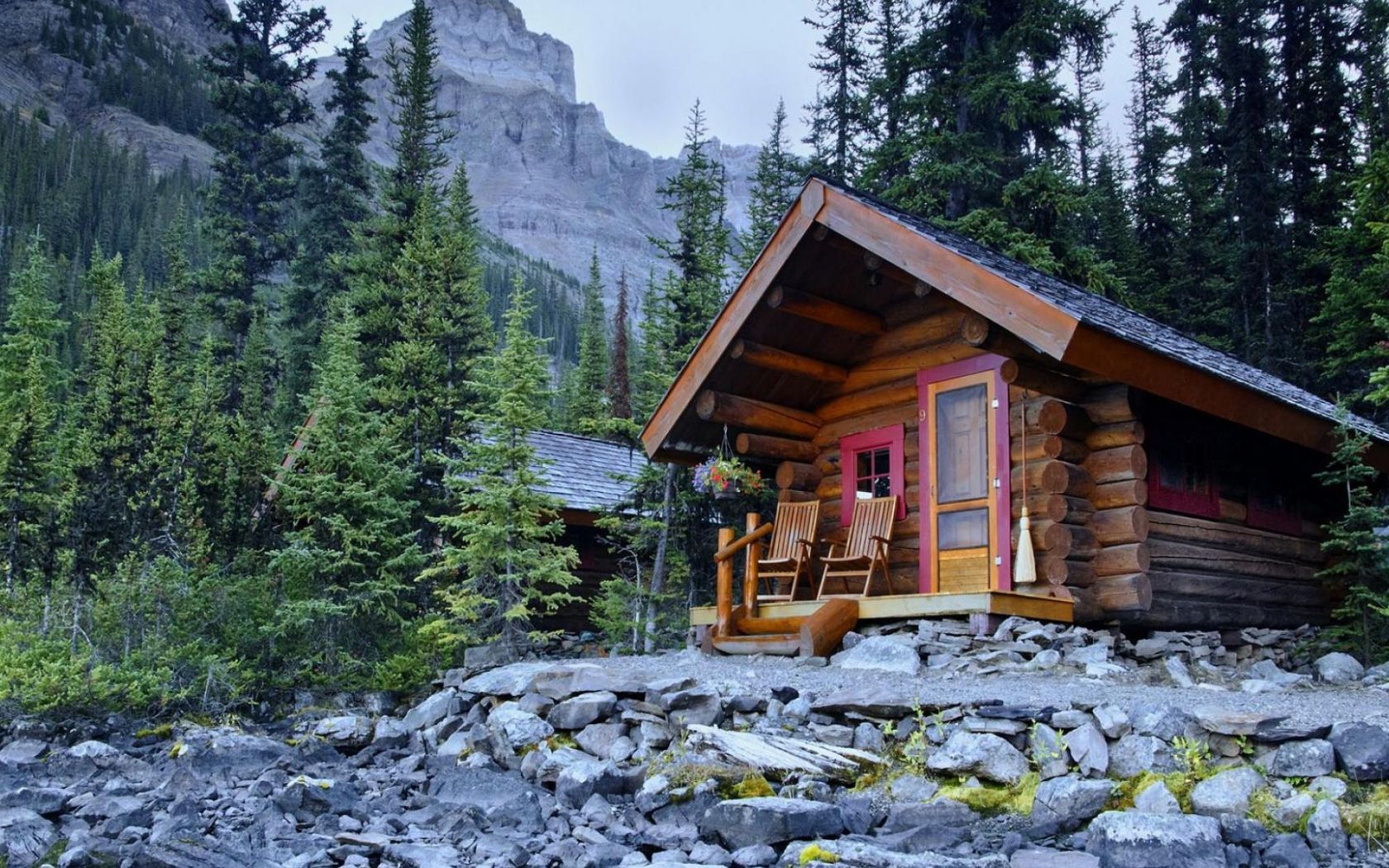 Cabin in the woods wallpaper