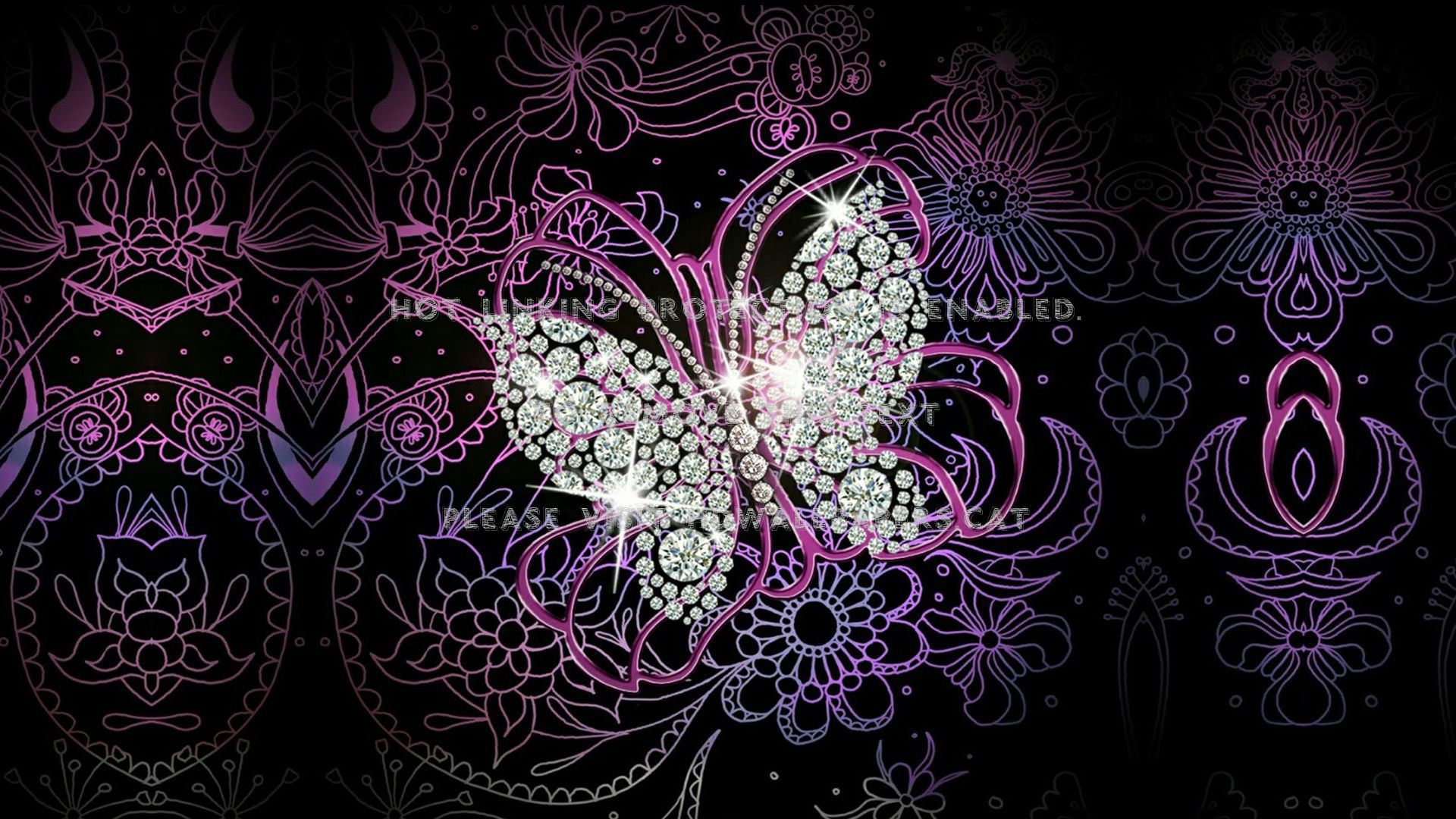 Butterfly diamond wallpaper