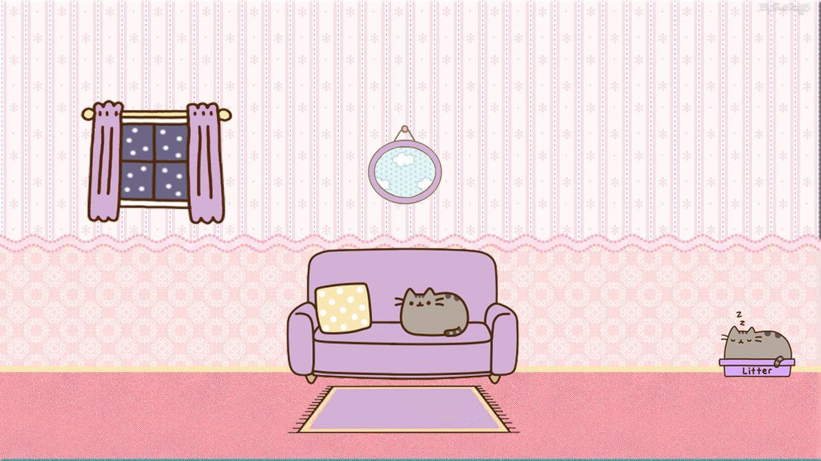 Pusheen desktop wallpaper