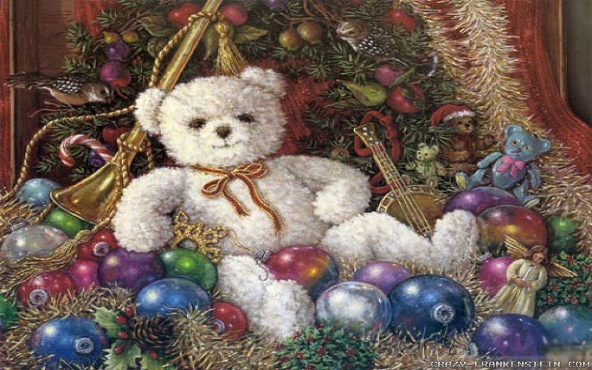Christmas teddy bear wallpaper