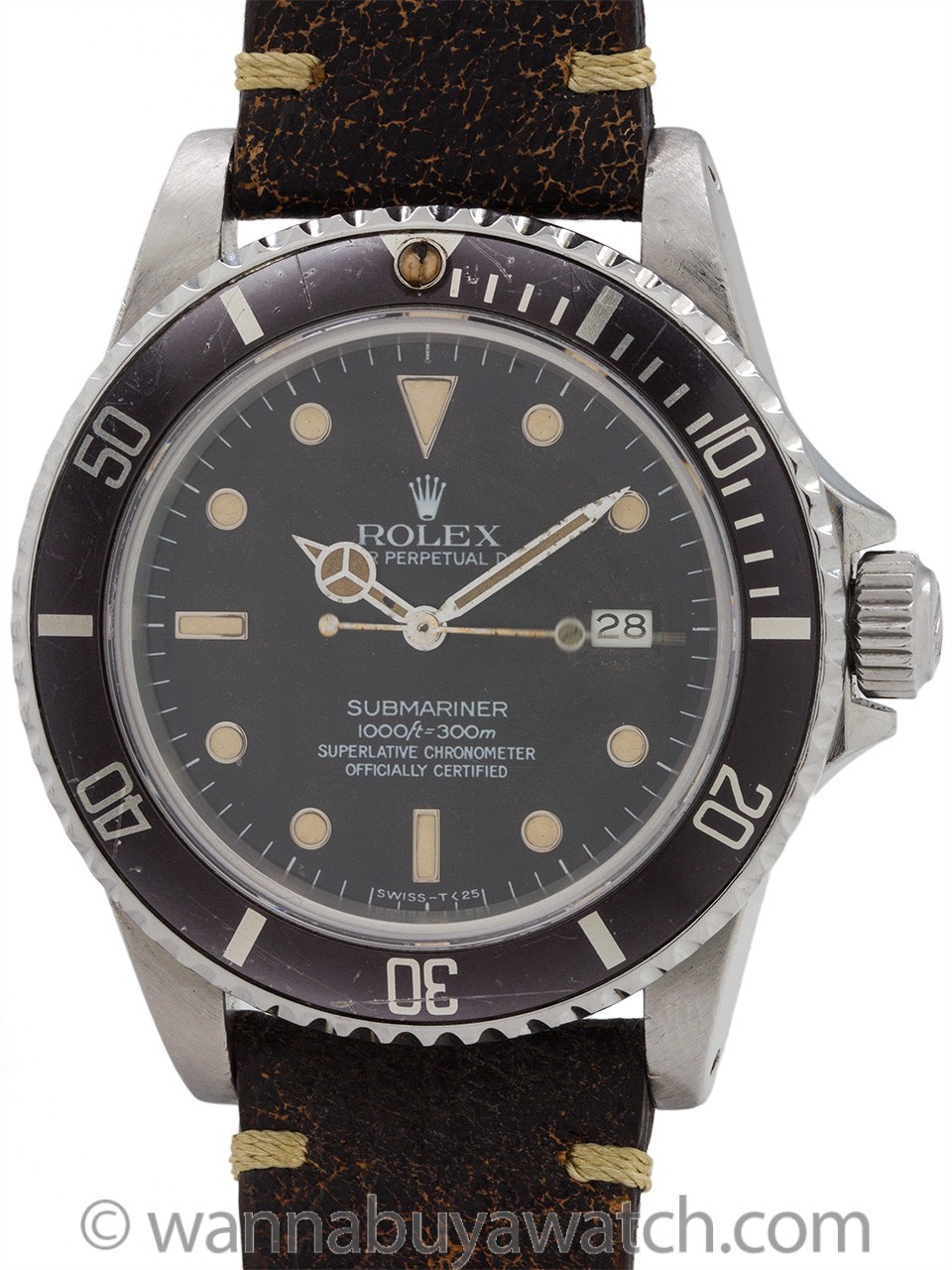 Rolex Submariner Ref 16800 Tropical Transitional Model Circa 1983