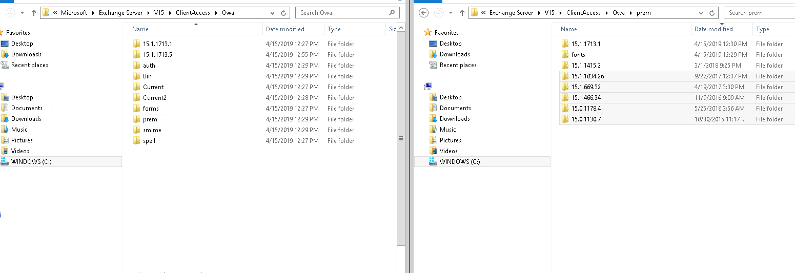 Remove Old OWA Versions