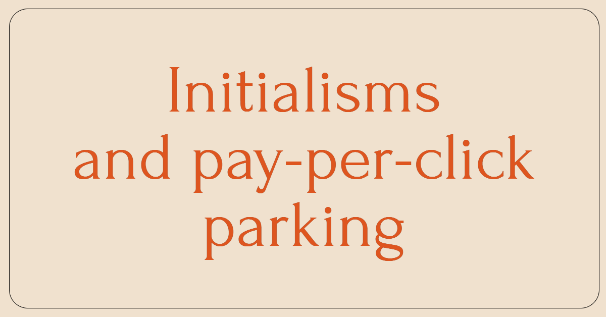 Be careful when parking three and four letter domains Be careful when parking three and four letter domains