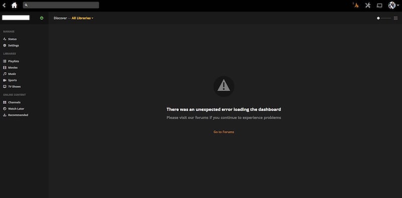 Correction: Une erreur inattendue s’est produite lors du chargement de  cette bibliothèque sur Plex - Didacticiels du bulletin Windows