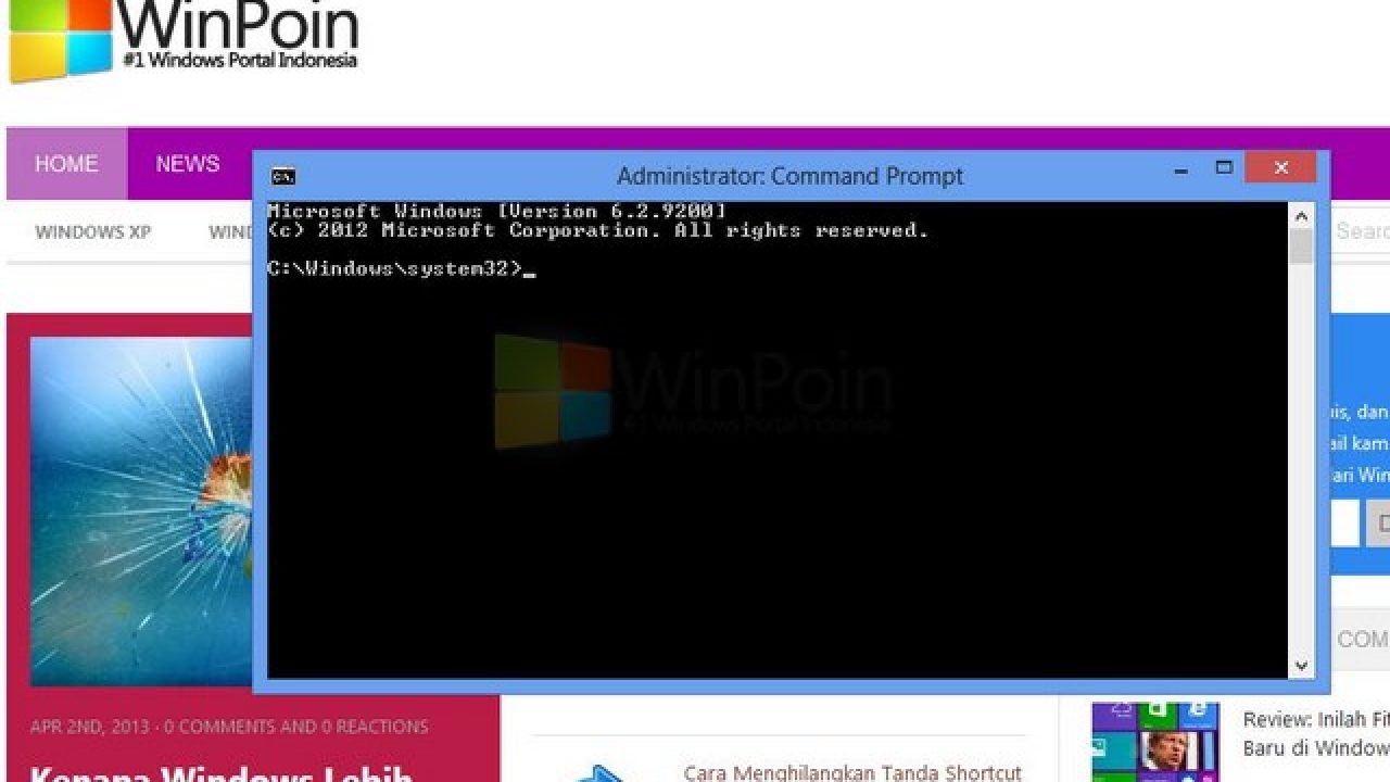 Cara Membuka Command Prompt sebagai Admin di Windows 8 | WinPoin