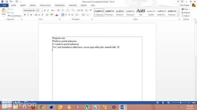 Cara Mengatasi Masalah Text Boundaries yang Lebay di Word 2013 | WinPoin