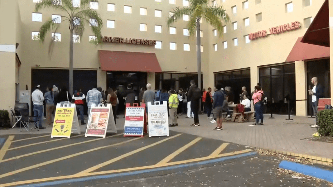 People Camp Out, Complain About Long DMV Lines