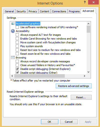 Bagaimana cara me-reset Internet Explorer?