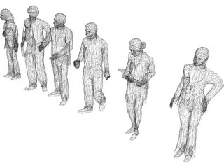 People Collection Low Poly 3d Model 3d Cad Browser