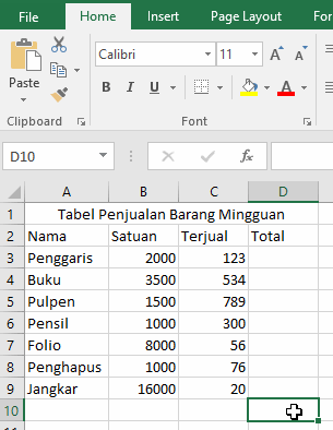 Cara Membuat Tabel di Excel dengan Table Tools dan Contohnya