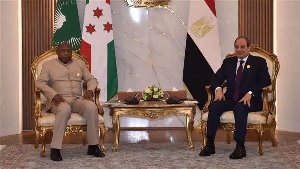 السيسي يؤكد حرص مصر على مواصلة الارتقاء بالتعاون الاقتصادي والتنموي مع بوروندي السيسي يؤكد حرص مصر على مواصلة الارتقاء بالتعاون الاقتصادي والتنموي مع بوروندي