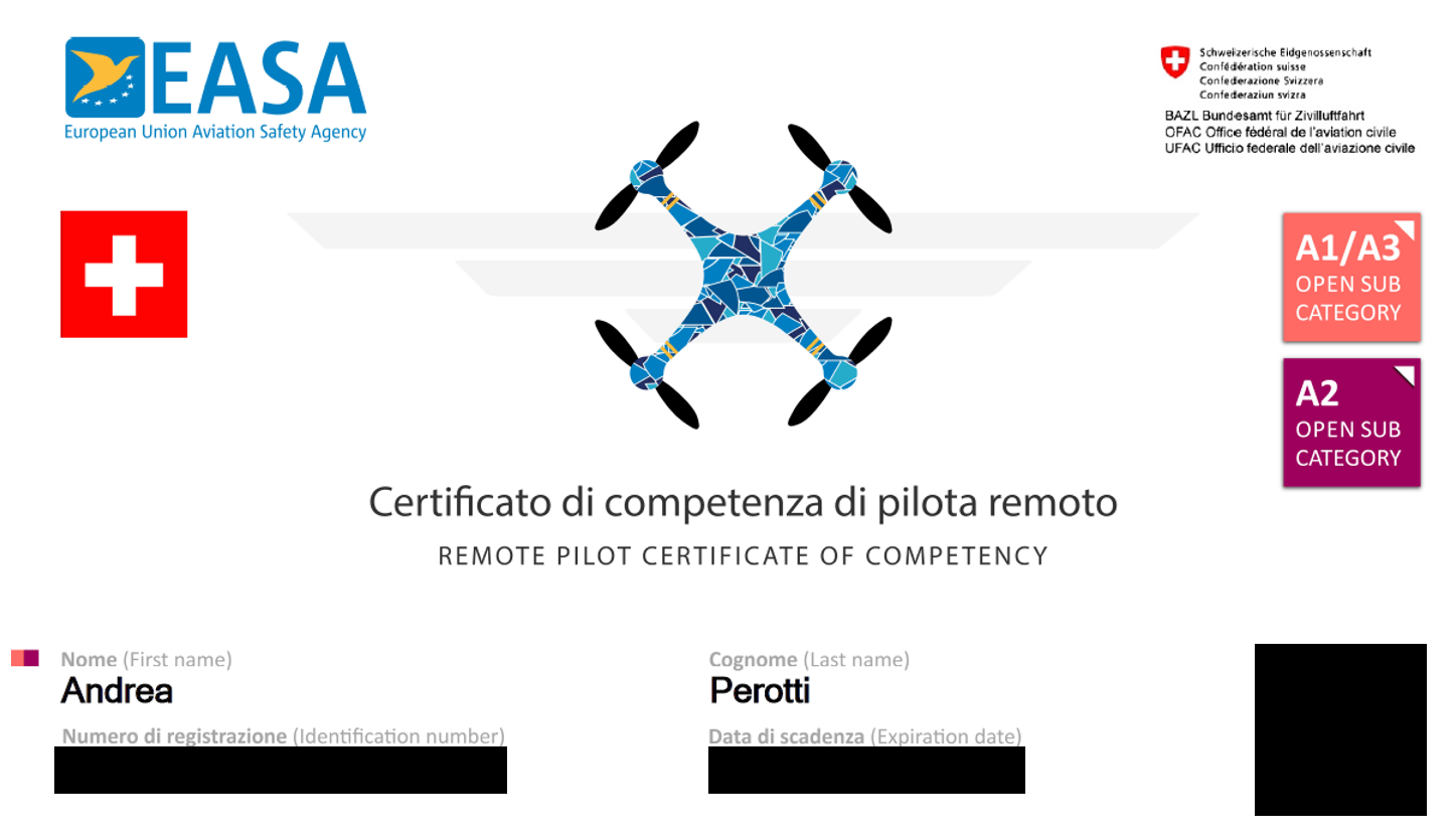 Certificato Svizzero Easa Droni A1 A3 E A2 Online Su Uas.gate 834_x_1447_png
