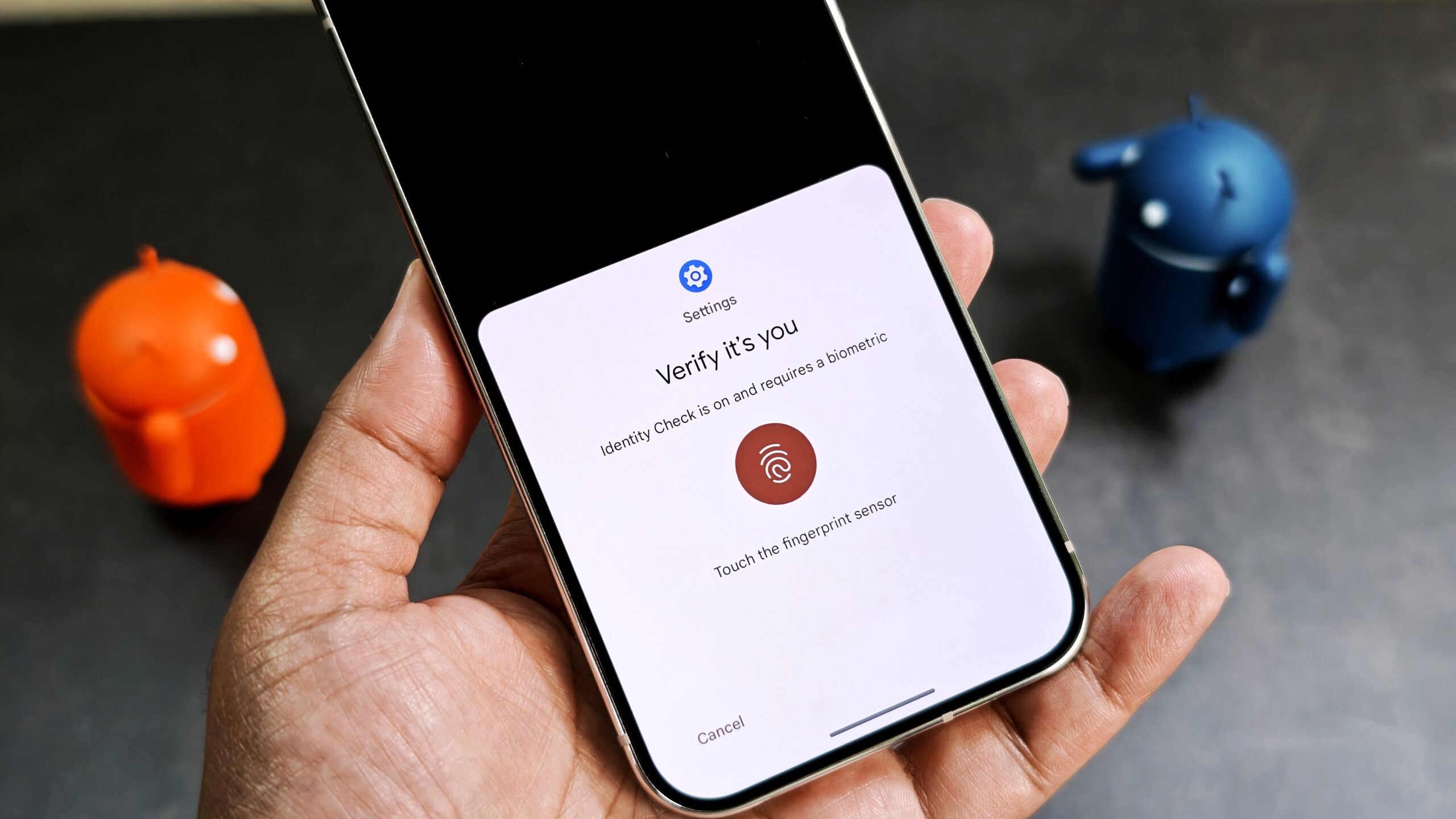 Identity Check dialog on Android phone hero image Identity Check dialog on Android phone hero image