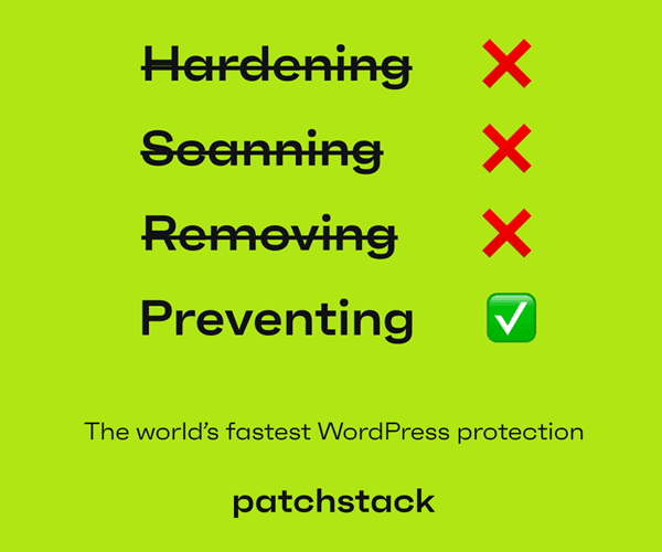 Patchstack ad