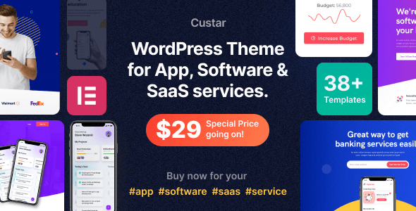 Custar – Software & App WordPress Theme Custar – Software & App WordPress Theme