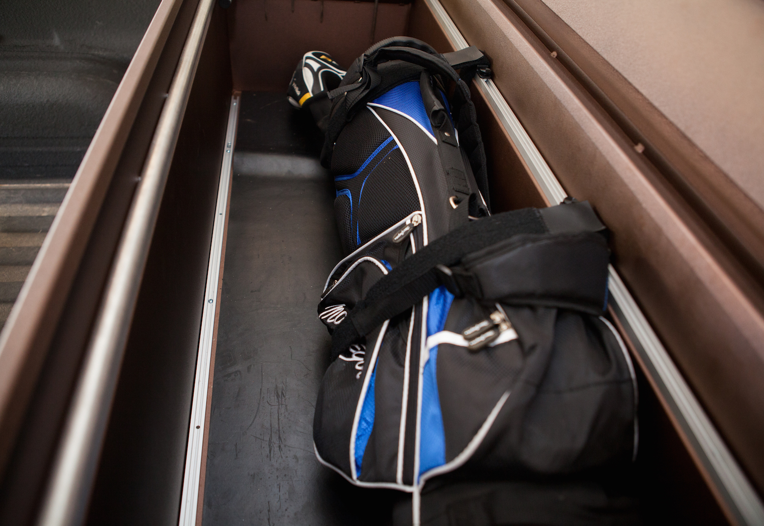 pickup truck storage box | Billy Boxes Truck bed golf bag holder