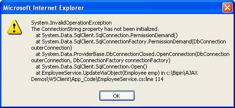 Executenonquery Connection Property Has Not Been Initialized - Design Corral