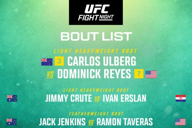 UFC Perth CO-Main Event se cae de la tarjeta