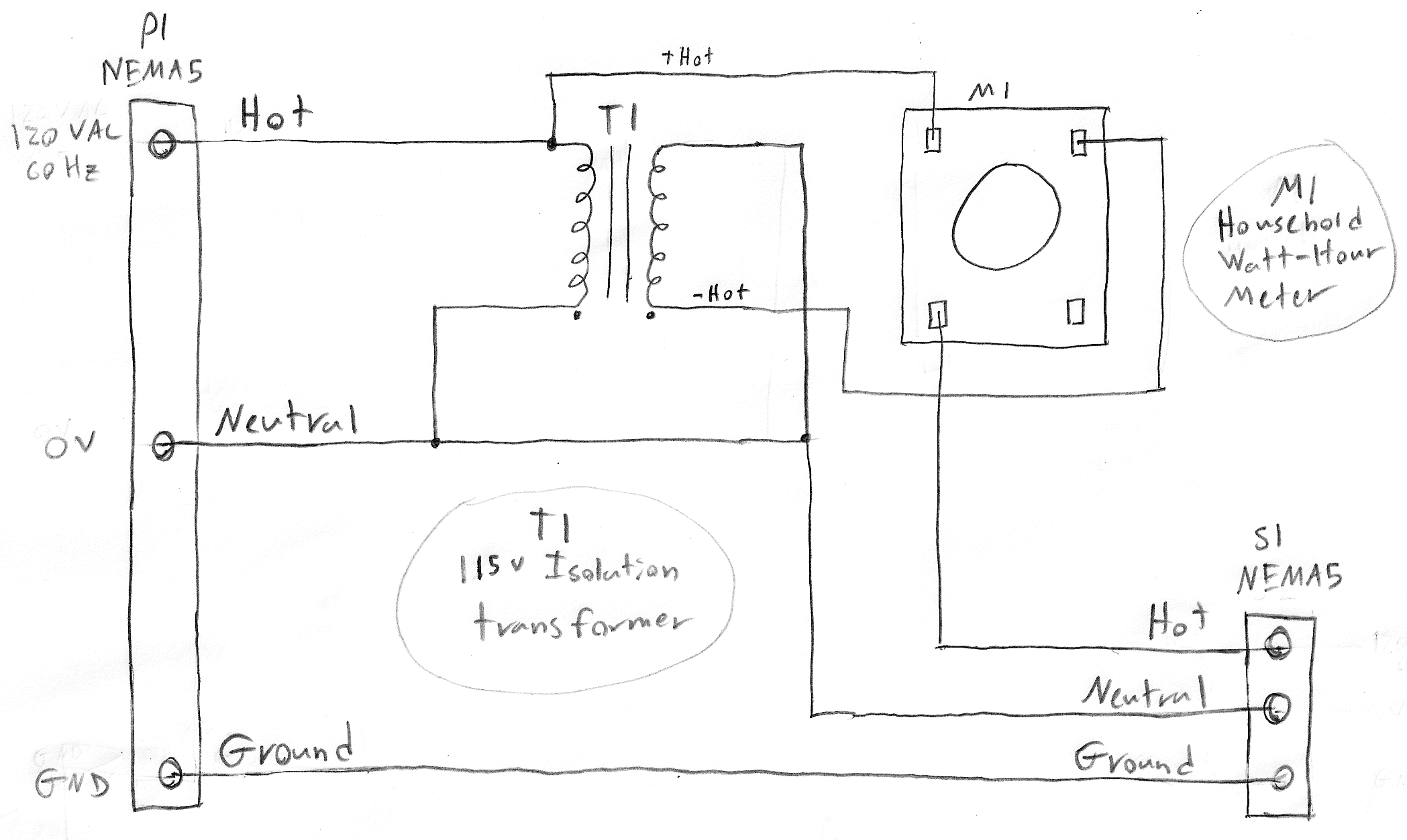 Single Phase Watt Hour Meter Circuit Diagram