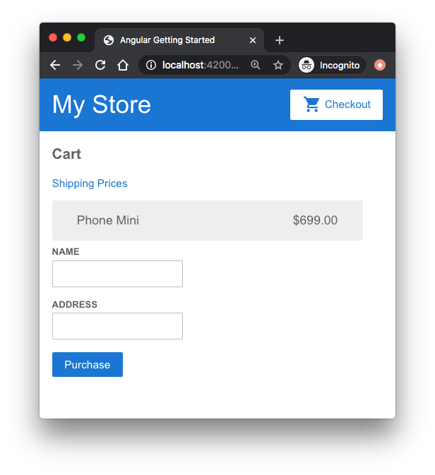 AngularJS Tutorial: Shopping cart sample - 2020