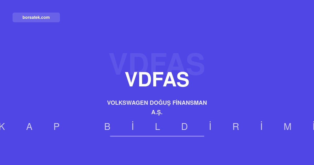Volkswagen Doฤuล Finansman'ฤฑn net kรขrฤฑ yรผzde 88 artarak 1,23 milyar TL'ye yรผkseldi Borsatek