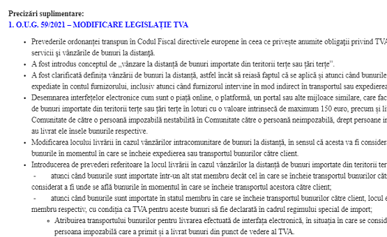 Modificare LegislaÈie Tva Ce ModificÄri A Adus Ultima Oug Nr 59 2021 In Acest Domeniu Oficial Cabinetexpert Ro Blog Contabilitate