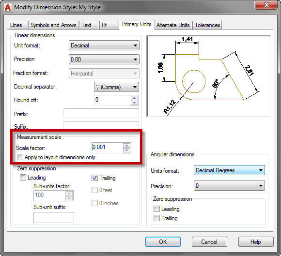Membuat Unit yang berbeda untuk Dimension Style AutoCAD Anda | CADnotes