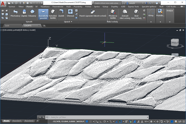 Cad Forum Reading And Displaying 3d Point Matrix From A Csv File