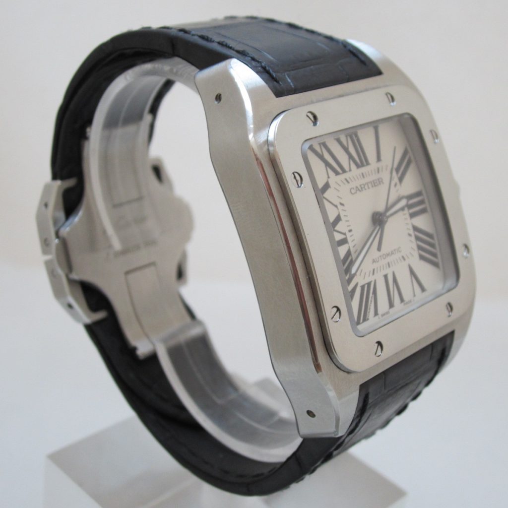 Cartier Santos 100 Xl Automatic 2656 38mm Usato In Acciaio