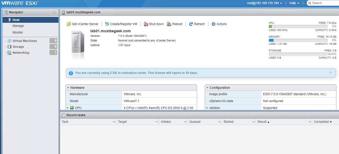 Steps to Install VMware vSphere ESXi 7 Steps to Install VMware vSphere ESXi  7