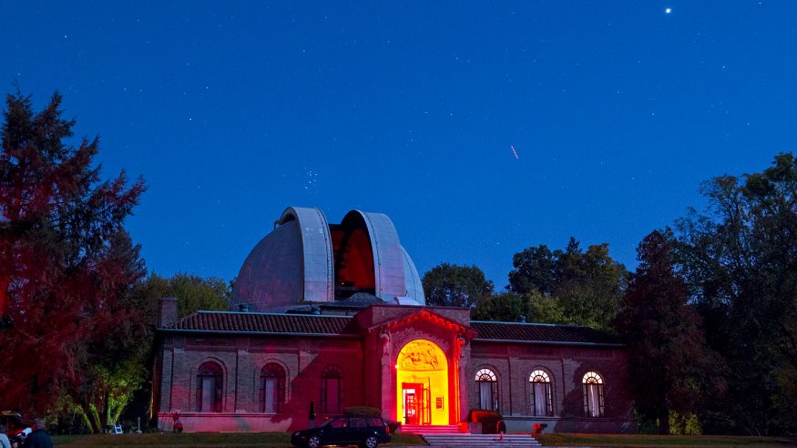 night time at perkins observatory