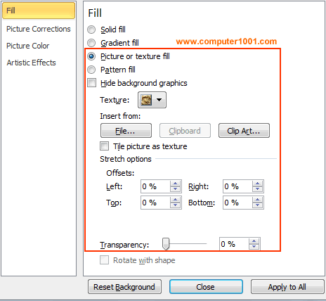 Cara Format Background Slide PowerPoint dengan Gambar dan Tekstur –  Computer 1001