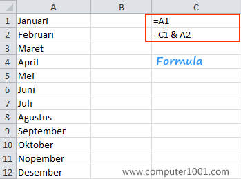 3 Cara Menggabungkan Isi Beberapa Sel Excel Menjadi Satu – Computer 1001