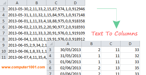 Cara Memisahkan Isi Sel Menjadi Beberapa Kolom di Excel – Computer 1001
