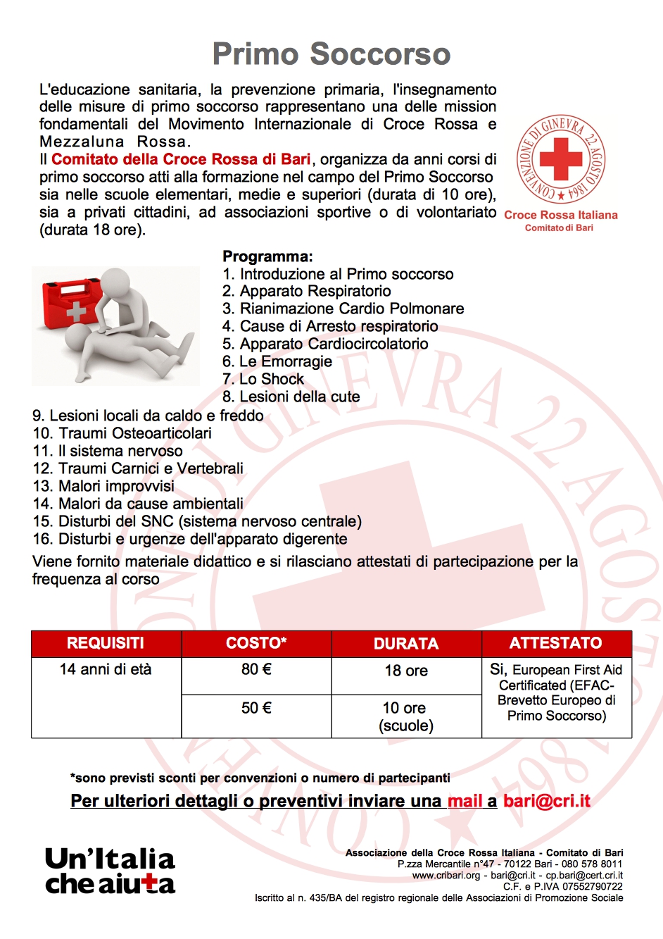 Croce Rossa Italiana Comitato Di Bari | Il Sito Ufficiale Della Croce Rossa Italiana Comitato Di Bari. Entra Nel Sito E Diventa Volontario Della Cri Bari. - Primo Soccorso 1333_x_942_jpg