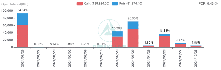 Données sur les options Bitcoin. Source : Grecs.live.