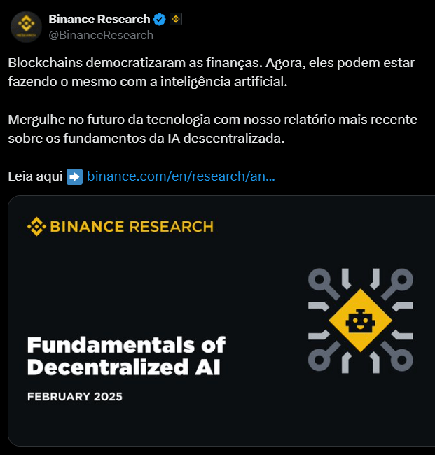 L'image montre un article de recherche sur les binances sur Twitter, avec le texte: