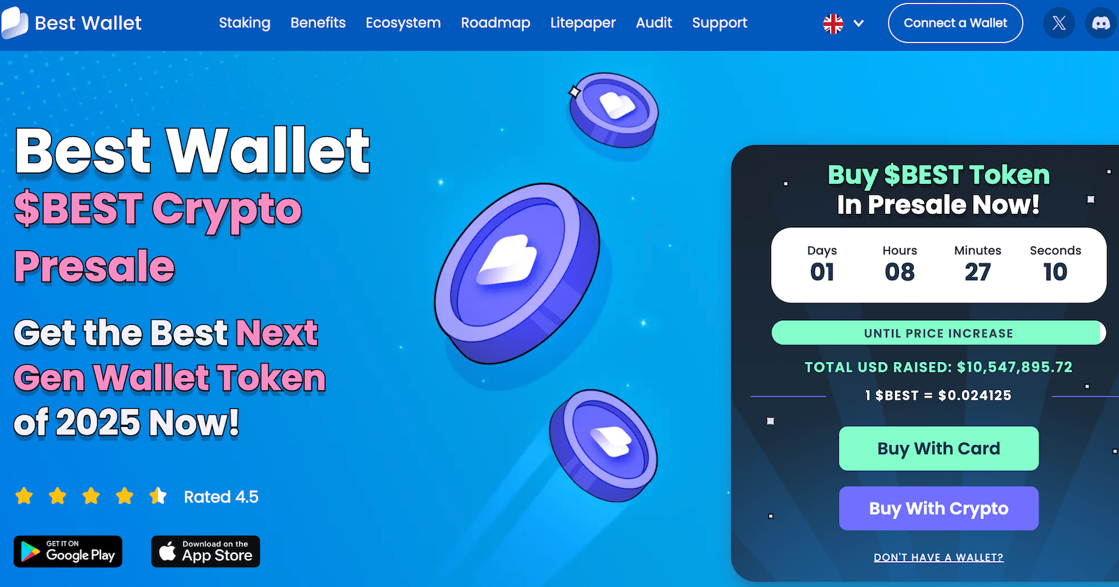 Pré-vente du meilleur jeton de portefeuille $ meilleur
