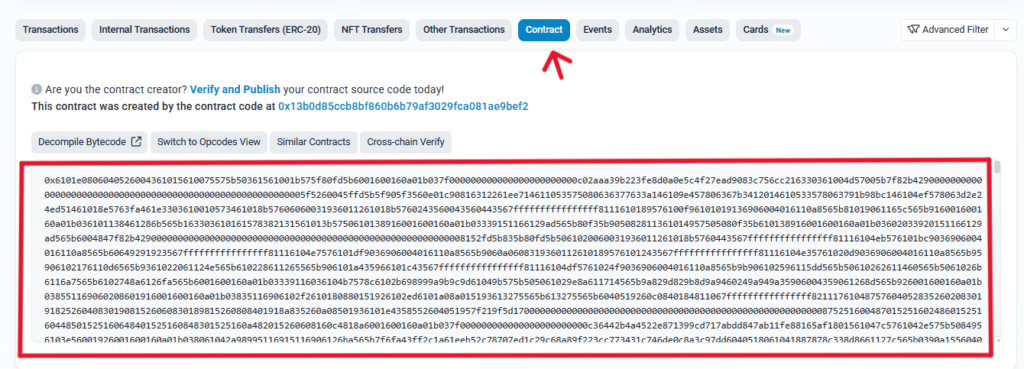 Capture d'écran du code d'un contrat intelligent sur Ethereum.
