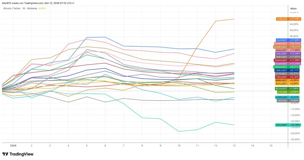 Crypto Top 20 depuis le début de l'année