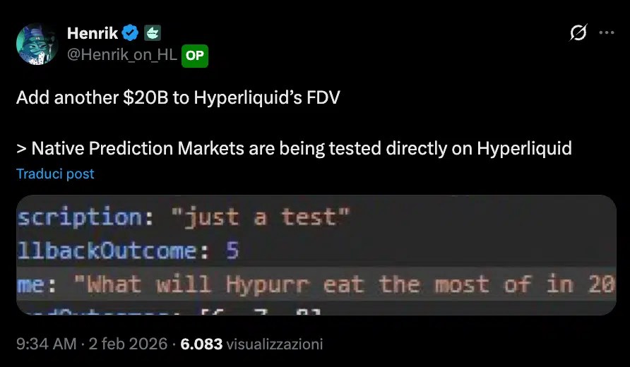 Marchés de prédiction des tests hyperliquides