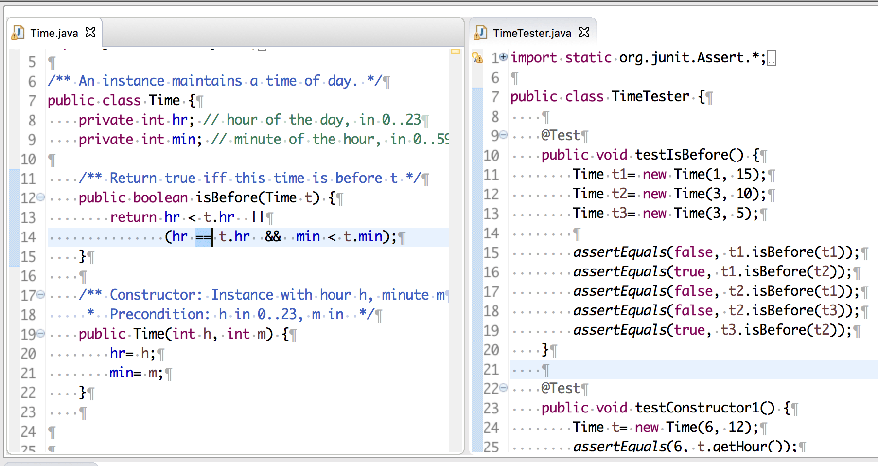 Testing an instance method
